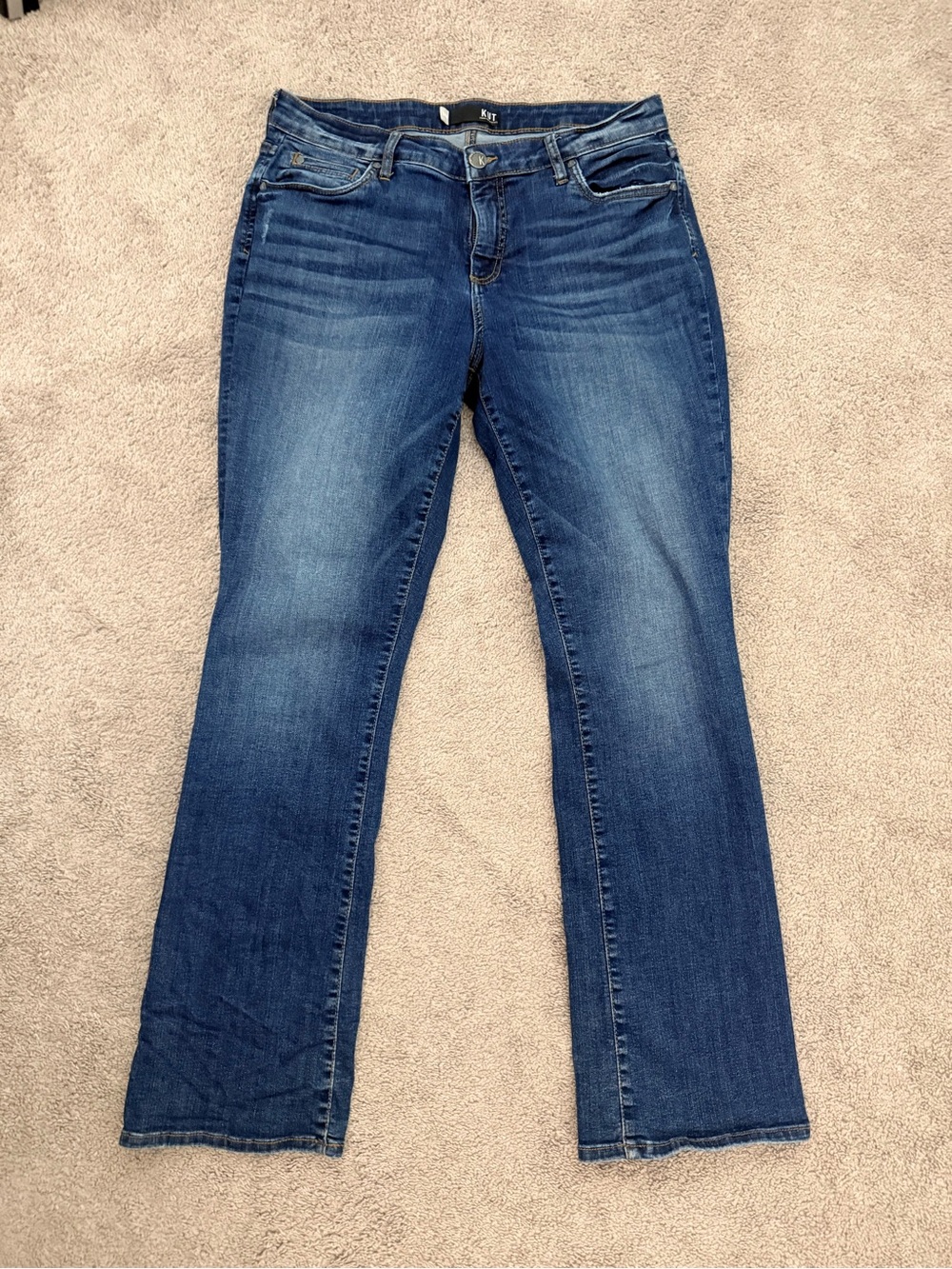 Kut from the Kloth Medium Blue Bootcut HighRise Natalie Jeans